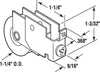 Prime-Line 1-1/4 in. D X 0.56 in. L Steel Roller Assembly 1 pk