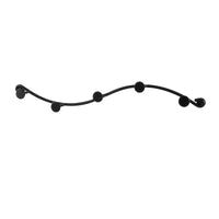 Spectrum 18 in. L Black Steel Hook Rack 1 pk