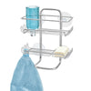 iDesign Classico 10.75 in. H X 4.5 in. W X 9 in. L Silver Shower Caddy Wall Shelf