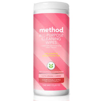 Method  Pink Grapefruit Scent All Purpose Cleaner  Wipes  6.17 oz. (Pack of 6).