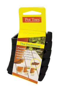 Pot Toes 3 in. H Black Plastic Plant Stand