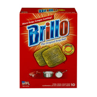 Brillo Heavy Duty Steel Wool Pads For Multi-Purpose 10 pc. (Pack of 12)