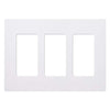 Lutron Claro White 3 gang Plastic Decorator Wall Plate 1 pk (Pack of 48)