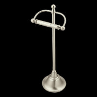 BRUSHED NICKEL FREESTANDING PAPER HOLDER