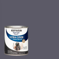 Rust-Oleum Painters Touch Gloss Dark Gray Water-Based Acrylic Ultra Cover Paint 1 qt. (Pack of 2)