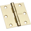 National Hardware 3 in. L Satin Brass Door Hinge 2 pk