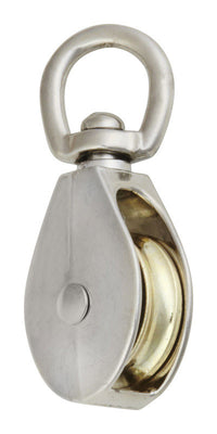 Campbell Chain 1-1/2 in. Dia. Nickel Copper Swivel Eye Swivel Single Eye Pulley