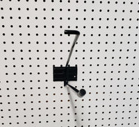 15 in. Black Metal Utility Scan Peg Hooks Broom Hook 1 pk