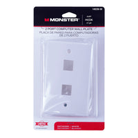 Monster Just Hook It Up White 2 gang Plastic Keystone Wall Plate 1 pk