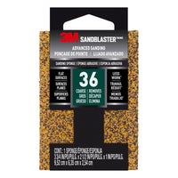 3M Sandblaster 3-3/4 in. L X 2-1/2 in. W X 1 in. 36 Grit Coarse Sanding Sponge