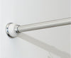 iDesign York White Stainless Steel Tension Curtain Rod