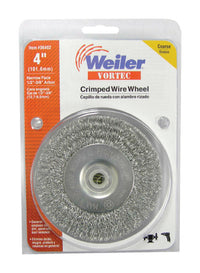 Weiler Vortec 4 in. Crimped Wire Wheel Carbon Steel 4500 rpm 1 pc