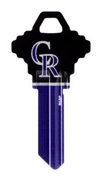 Hillman Colorado Rockies Painted Key House/Office Universal Key Blank Single (Pack of 6).