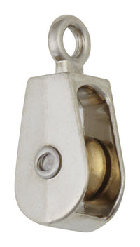 Campbell Chain 1/2 in. Dia. Nickel Copper Ridge Eye Single Sheave Rigid Eye Pulley (Pack of 10)