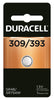 Duracell Silver Oxide 309/393 1.5 V 80 Ah Electronic/Watch Battery 1 pk (Pack of 6)