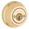 Kwikset SmartKey Polished Brass Metal Gatelatch Deadbolt