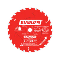 Diablo Tracking Point 7-1/4 in. D X 5/8 in. TiCo Hi-Density Carbide Saw Blade 24 teeth 1 pk