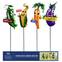 Alpine Metal Assorted 32 in. H Farm Grown Veggie Outdoor Garden Stake (Pack of 12)