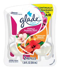 Glade Plug-Ins Vanilla Passion Fruit/Hawaiian Breeze Scent Air Freshener Refill 1.34 oz Liquid