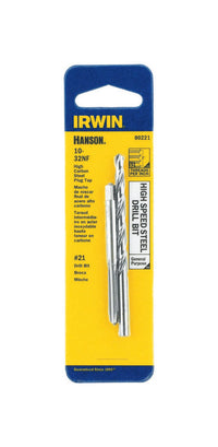 Irwin Hanson High Carbon Steel HCS Tap and HSS Drill Bit Set 10 - 32 2 pc