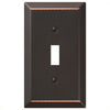 Amerelle Century Aged Bronze Bronze 1 gang Stamped Steel Toggle Wall Plate 1 pk