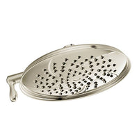 Polished nickel two-function 9" diameter spray head rainshower