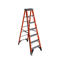 Werner 7 ft. H Fiberglass Step Ladder Type IAA 375 lb. capacity