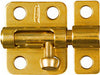 National Hardware 2 in. L Brass-Plated Solid Brass Barrel Bolt 1 pk