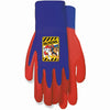 MidWest Quality Gloves Warner Bros Unisex Outdoor Garden Grip Gloves Blue/Orange Youth 6 pk