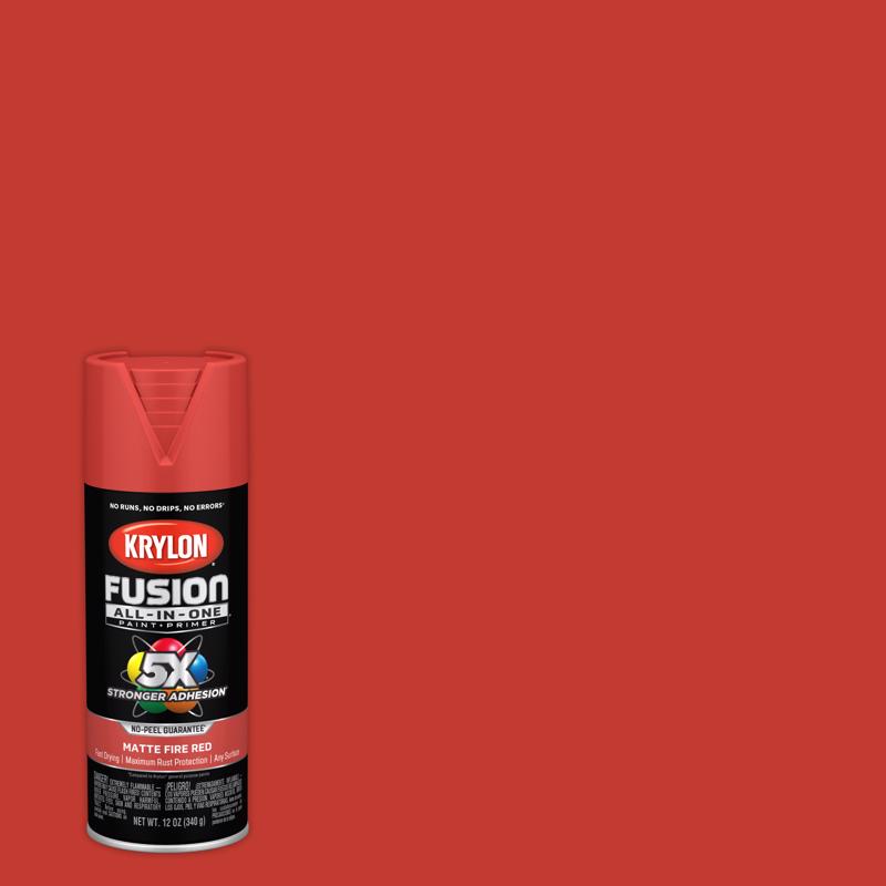Krylon Fusion All-In-One Flat Clear Paint+Primer Spray Paint 12 oz