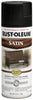 Rust-Oleum Stops Rust Satin Black Spray Paint 12 oz. (Pack of 6)