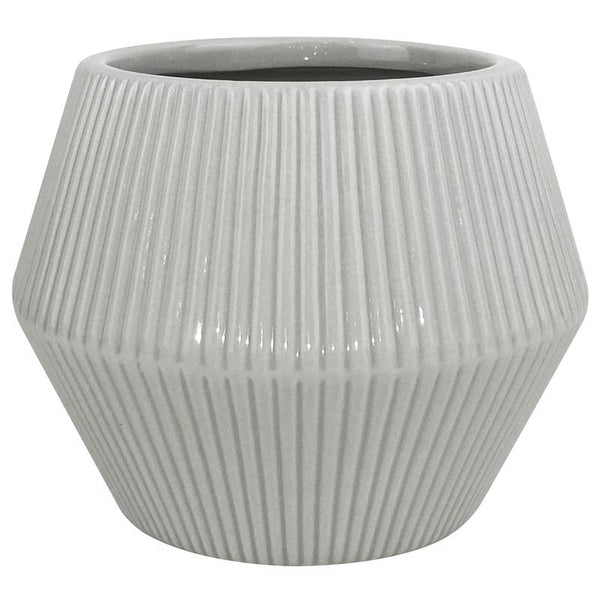 Trendspot 10 in. Dia Blue Rivage Ceramic Planter