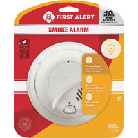 First Alert Battery-Powered Photoelectric Smoke Detector w/Escape Light