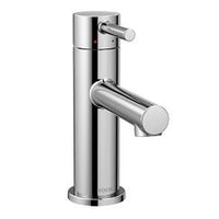 Chrome one-handle high arc bathroom faucet