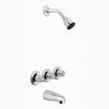 OakBrook Essentials 3-Handle Polished Chrome Tub and Shower Faucet