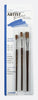 Linzer 1/4, 3/8, and 1/2 in. W Flat Artist Paint Brush Set (Pack of 12)