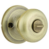 Kwikset SmartKey Juno Antique Brass Entry Lockset KW1 1-3/4 in.