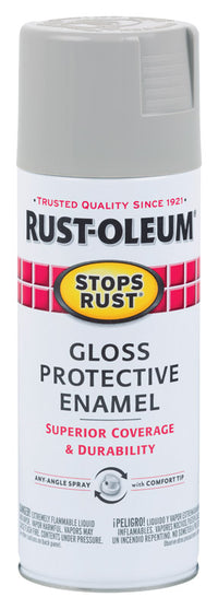 Rust-Oleum Stops Rust Gloss Pewter Gray Protective Enamel Spray Paint 12 oz. (Pack of 6)