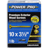 Hillman Power Pro Star Flat Head Ceramic Coated Steel Premium Deck Screws No. 10 x 3-1/2 L in.