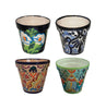 Avera Products Talavera 5.5 in. H x 5 in. W x 5 in. D Ceramic Talavera Planter Set Assorted (Pack of 4)