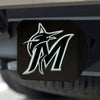 MLB - Miami Marlins Black Metal Hitch Cover