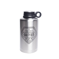 Manna 64 oz Quality Beer Silver BPA Free Insulated Bottle