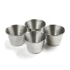 Norpro 2 oz Silver Stainless Steel S/S Ramekin Saucer 2.5 in. D 4 pc