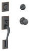 Schlage Addison Georgian Aged Bronze Single Cylinder Handleset and Knob Right or Left Handed