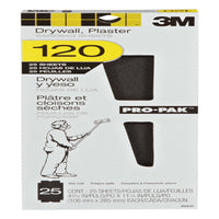 3M Pro-Pak 11-1/4 in. L X 4-3/16 in. W 120 Grit Aluminum Oxide Drywall Sanding Sheet 25 pk