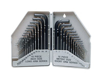 Performance Tool Metric and SAE Long and Short Arm Hex Key Set 30 pc