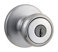 Kwikset Tylo Satin Chrome Entry Lockset K3 1-3/4 in.