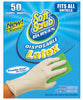 Soft Scrub Latex Disposable Gloves One Size Fits Most White Powdered 50 pk