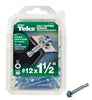 Teks No. 12  x 1-1/2 in. L Hex Washer Head Zinc-Plated Steel Sheet Metal Screws 80 pk