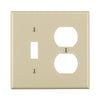 Leviton Light Almond 2 gang Thermoplastic Nylon Duplex/Toggle Wall Plate 1 pk